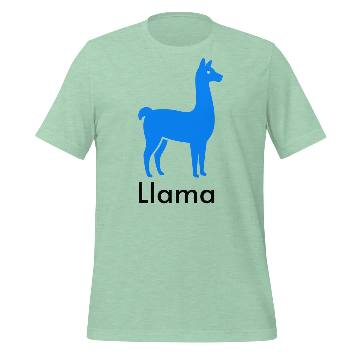 Product mockup photo of the Llama T Shirt 2 (unisex) Heather Prism Mint / M.