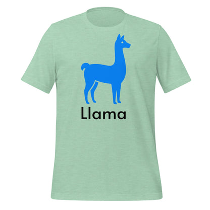 Product mockup photo of the Llama T Shirt 2 (unisex) Heather Prism Mint / M.