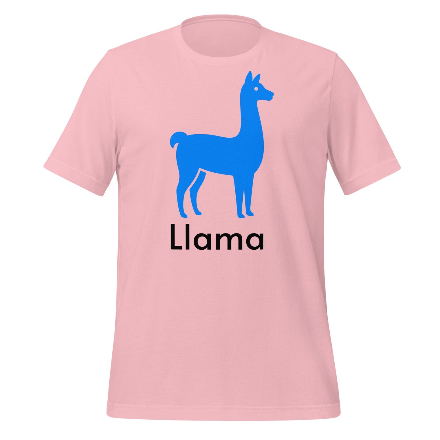 Product mockup photo of the Llama T Shirt 2 (unisex) Pink / M.