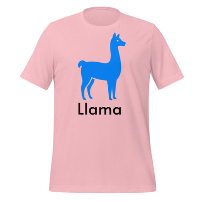 Product mockup photo of the Llama T Shirt 2 (unisex) Pink / M.