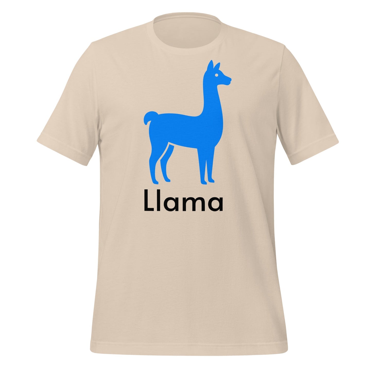 Product mockup photo of the Llama T Shirt 2 (unisex) Soft Cream / M.