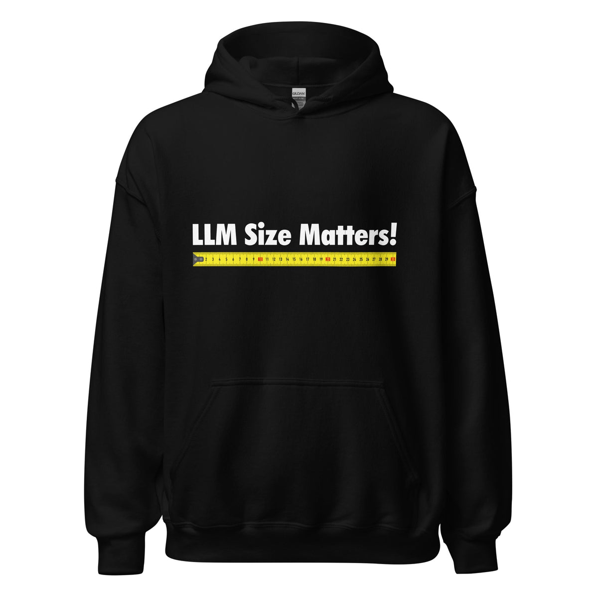 Image of the LLM Size Matters! Hoodie (unisex) Black / M.