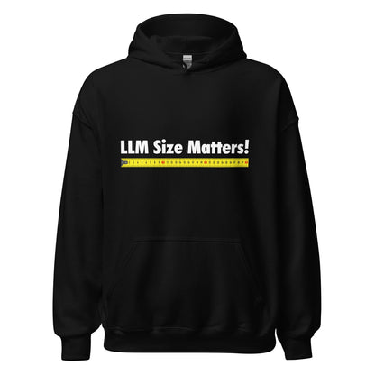 Image of the LLM Size Matters! Hoodie (unisex) Black / M.
