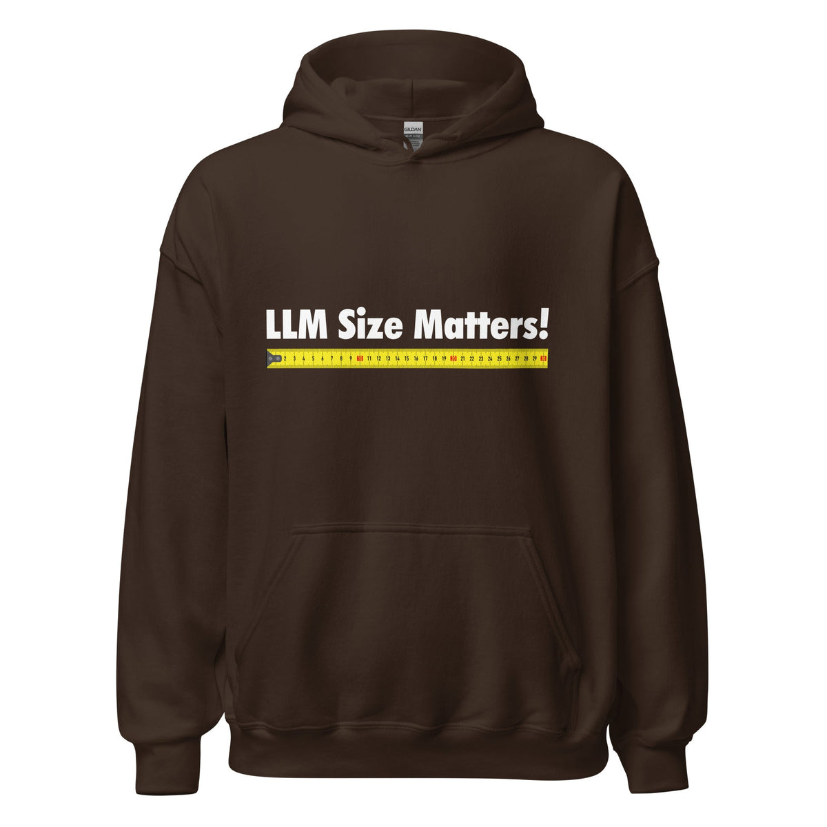 Image of the LLM Size Matters! Hoodie (unisex) Dark Chocolate / M.