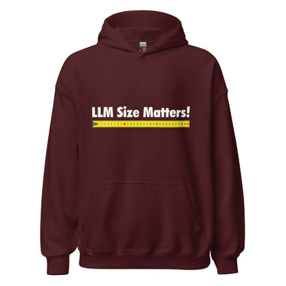Image of the LLM Size Matters! Hoodie (unisex) Maroon / M.