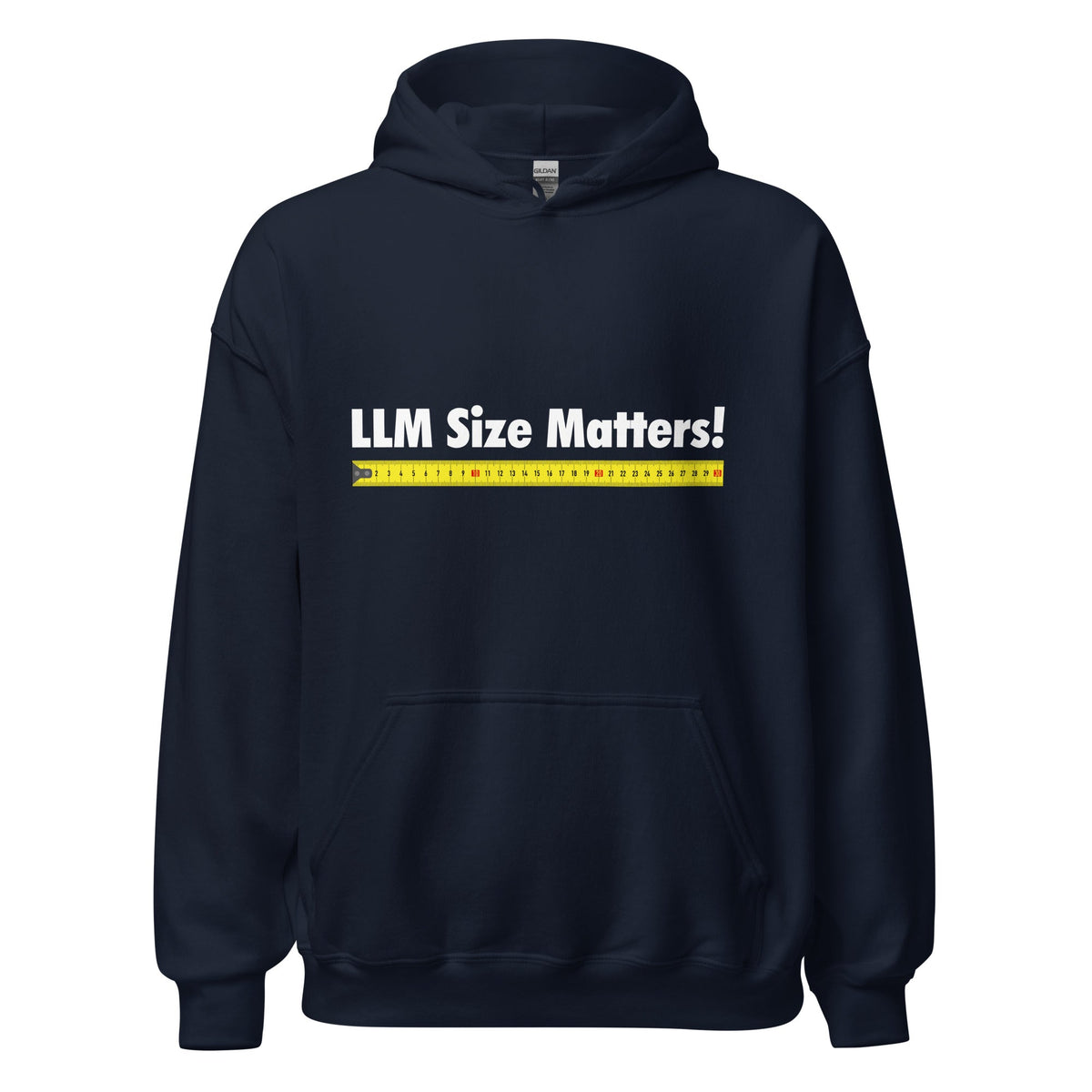 Image of the LLM Size Matters! Hoodie (unisex) Navy / M.