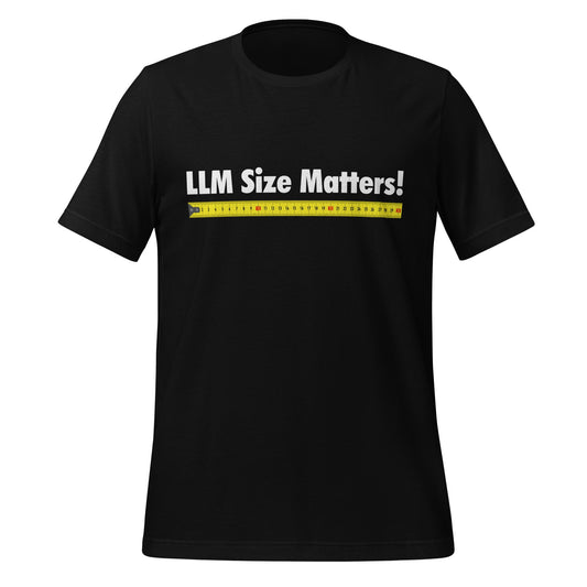 Image of the LLM Size Matters! T-Shirt (unisex) Black / M.