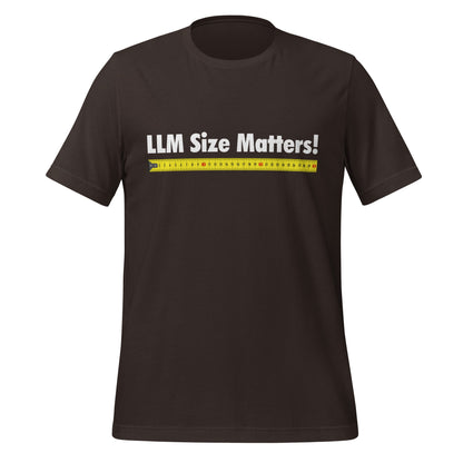 Image of the LLM Size Matters! T-Shirt (unisex) Brown / M.