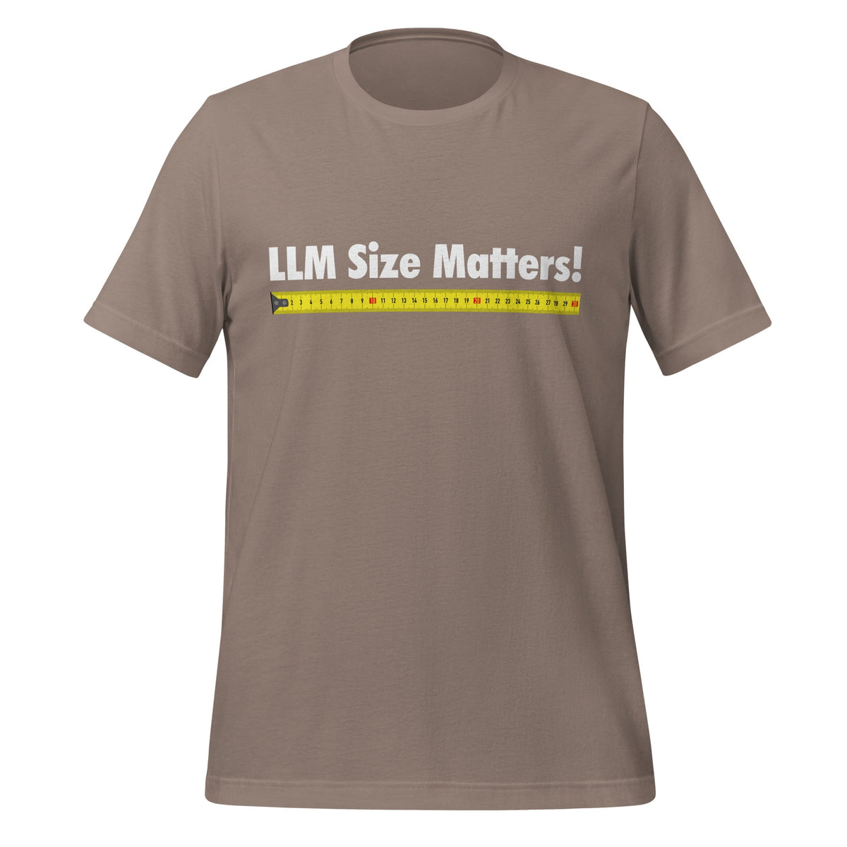 Image of the LLM Size Matters! T-Shirt (unisex) Pebble / M.