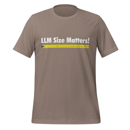 Image of the LLM Size Matters! T-Shirt (unisex) Pebble / M.