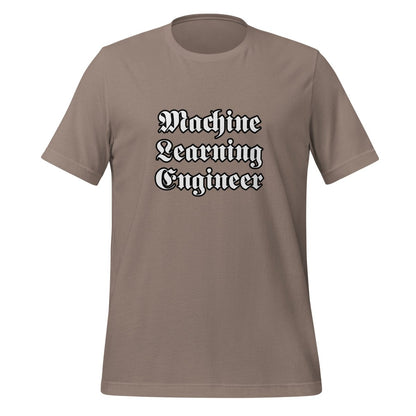 Product mockup photo of the Machine Learning Engineer Gothic T Shirt (unisex) Pebble / M.