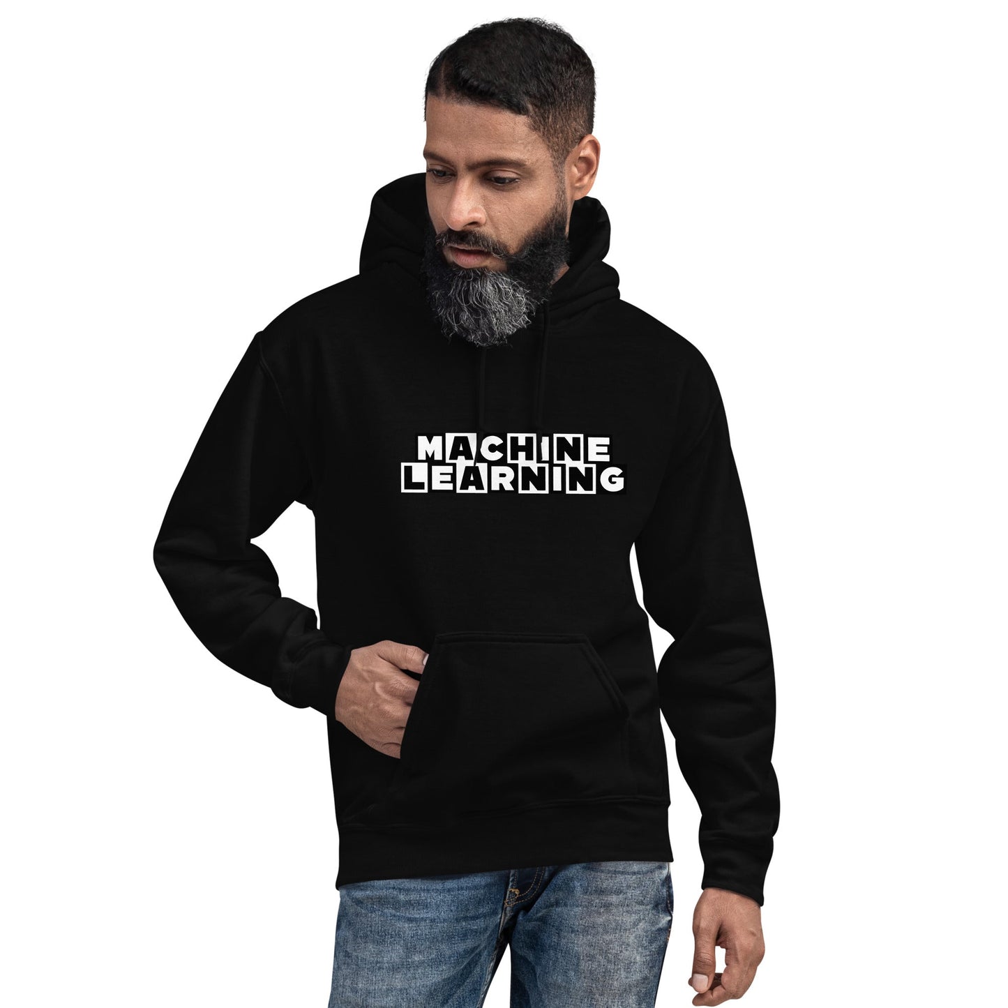 Product mockup photo of the MACHINE LEARNING Network Hoodie (unisex).