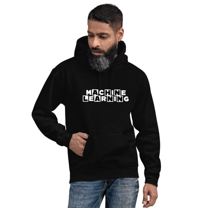Product mockup photo of the MACHINE LEARNING Network Hoodie (unisex).
