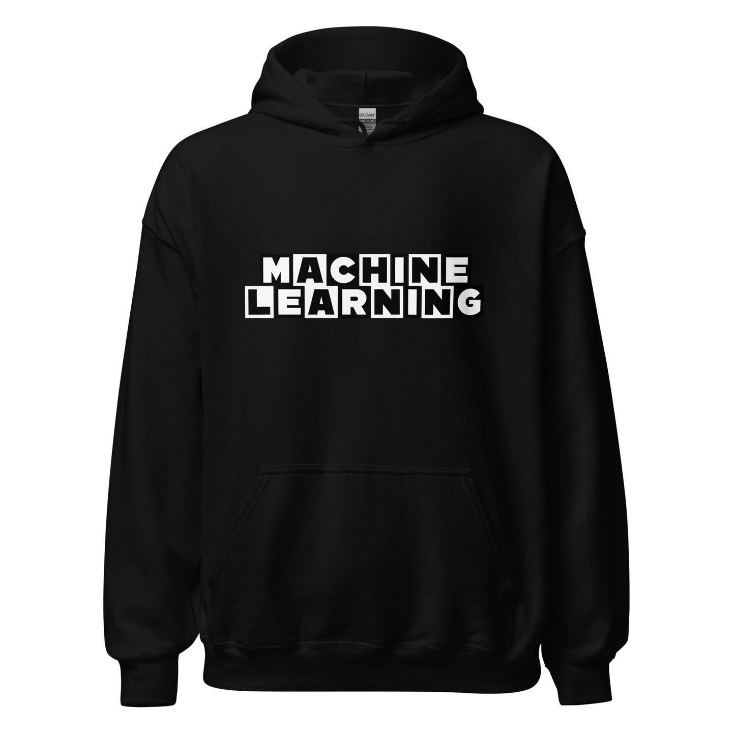 Product mockup photo of the MACHINE LEARNING Network Hoodie (unisex) Black / M.