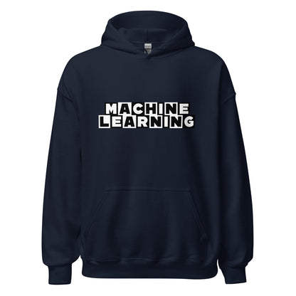 Product mockup photo of the MACHINE LEARNING Network Hoodie (unisex) Navy / M.