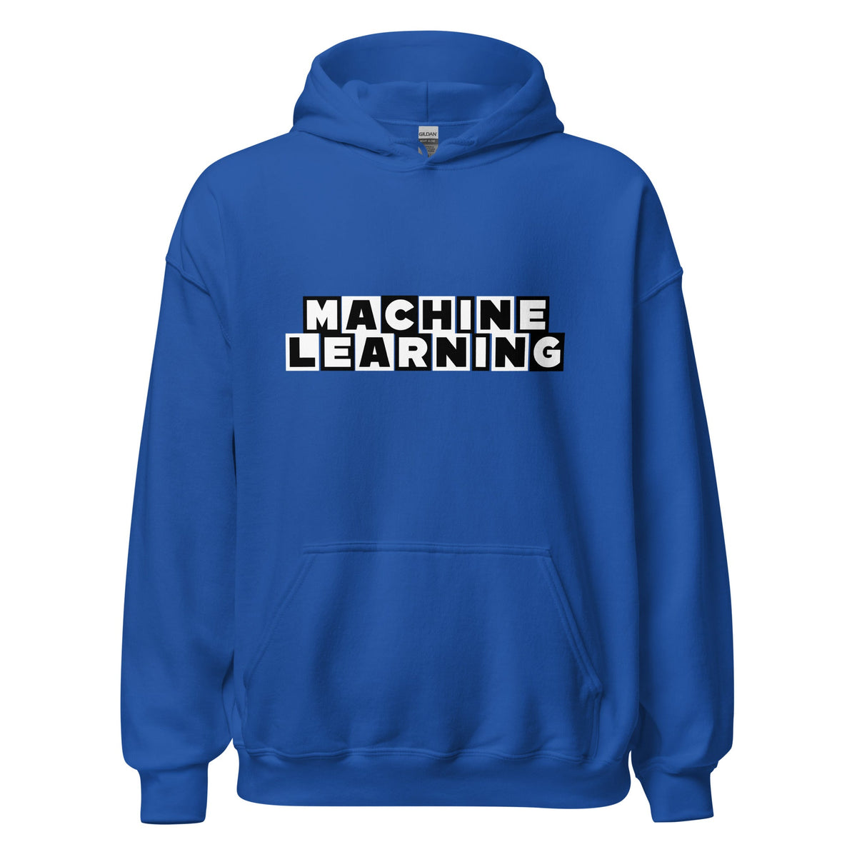 Product mockup photo of the MACHINE LEARNING Network Hoodie (unisex) Royal / M.