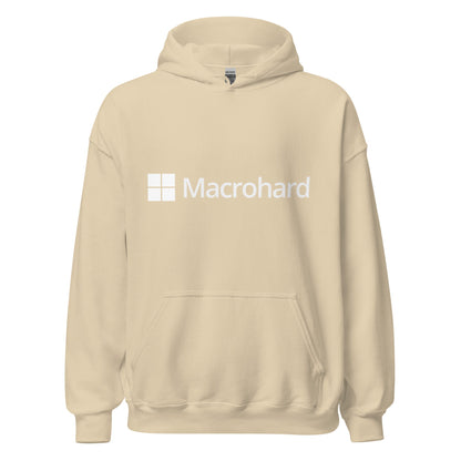 Product mockup photo of the Macrohard Hoodie (unisex) Sand / M.