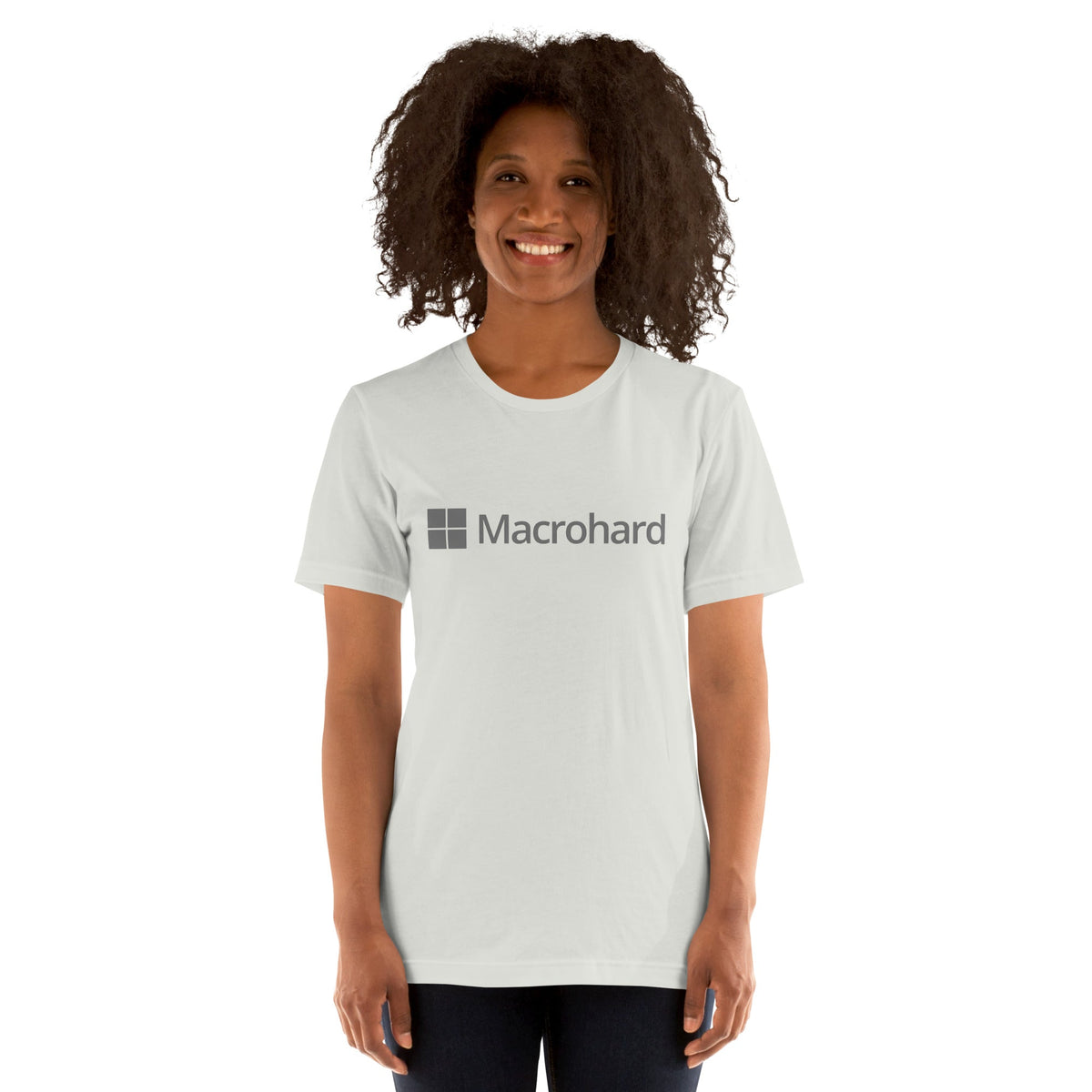 Product mockup photo of the Macrohard T Shirt (unisex).