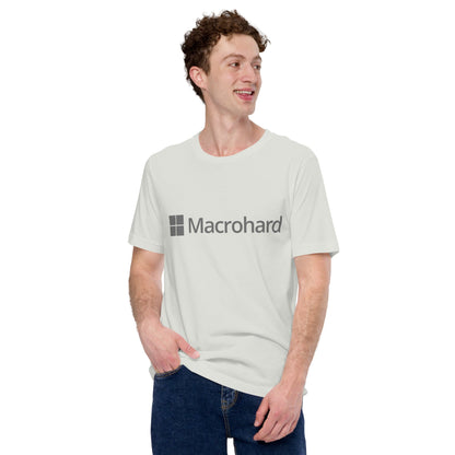 Product mockup photo of the Macrohard T Shirt (unisex).