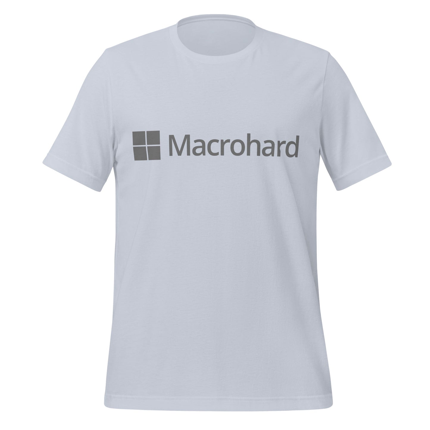 Product mockup photo of the Macrohard T Shirt (unisex) Light Blue / M.