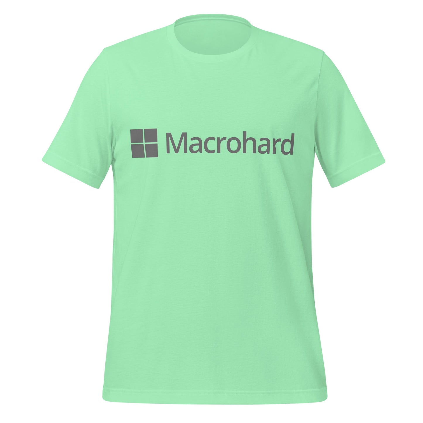 Product mockup photo of the Macrohard T Shirt (unisex) Mint / M.