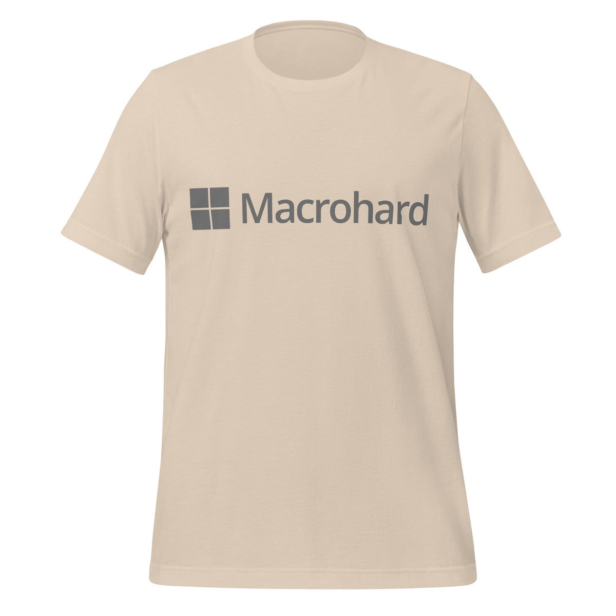Product mockup photo of the Macrohard T Shirt (unisex) Soft Cream / M.