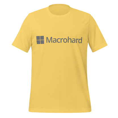 Product mockup photo of the Macrohard T Shirt (unisex) Yellow / M.