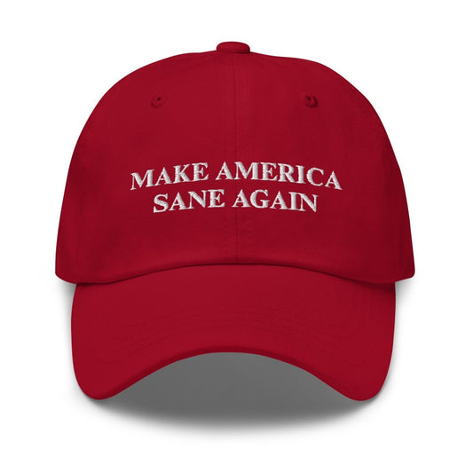 "MAKE AMERICA SANE AGAIN" Embroidered Cap - AI Store