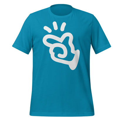 Product mockup photo of the Manus AI T Shirt (unisex) Aqua / M.