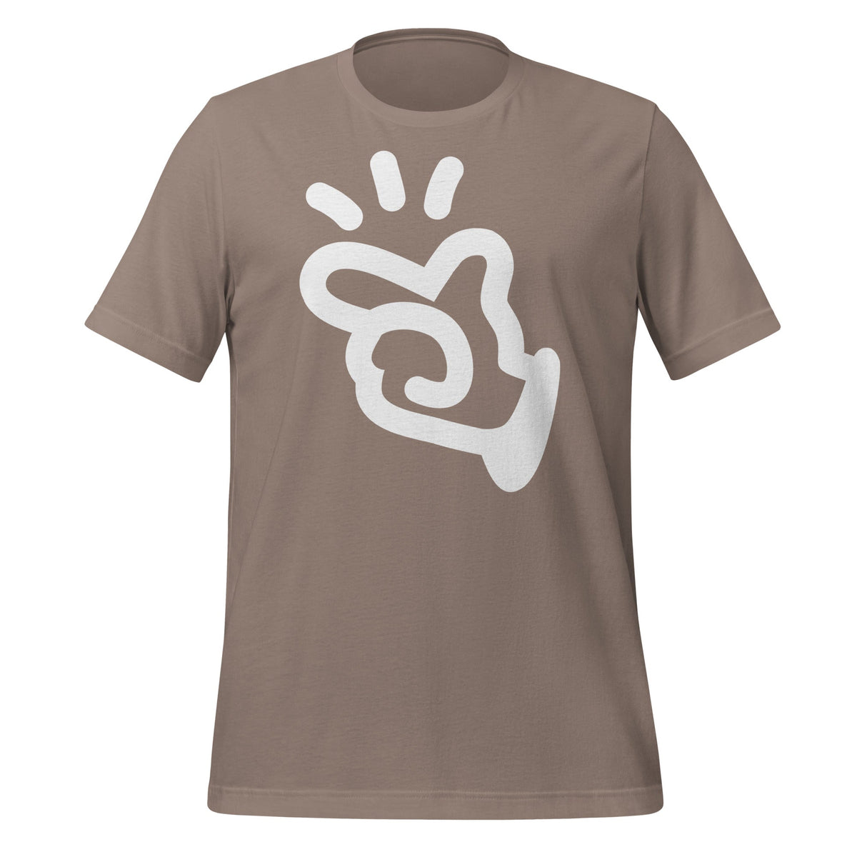 Product mockup photo of the Manus AI T Shirt (unisex) Pebble / M.