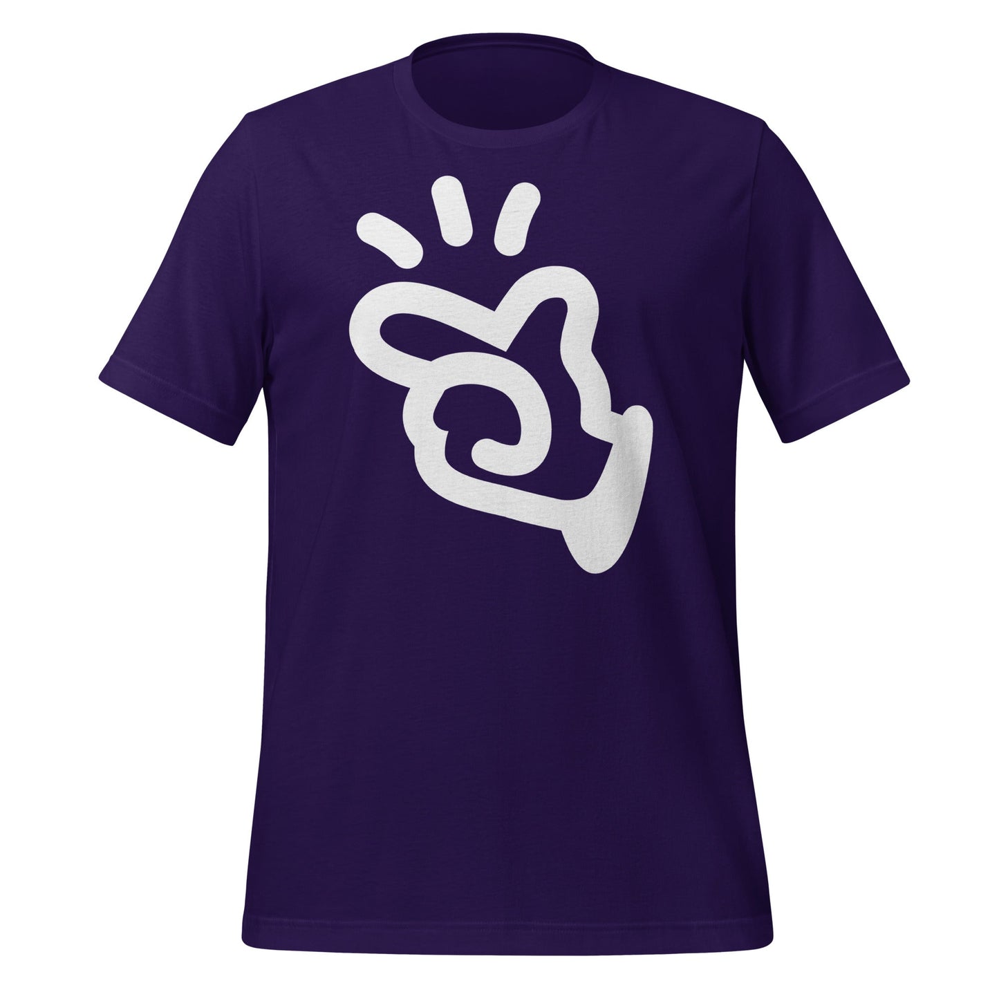 Product mockup photo of the Manus AI T Shirt (unisex) Team Purple / M.