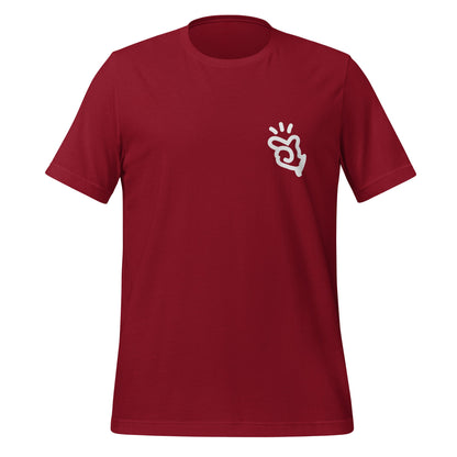 Product mockup photo of the Manus T Shirt 3 (unisex) Cardinal / M.