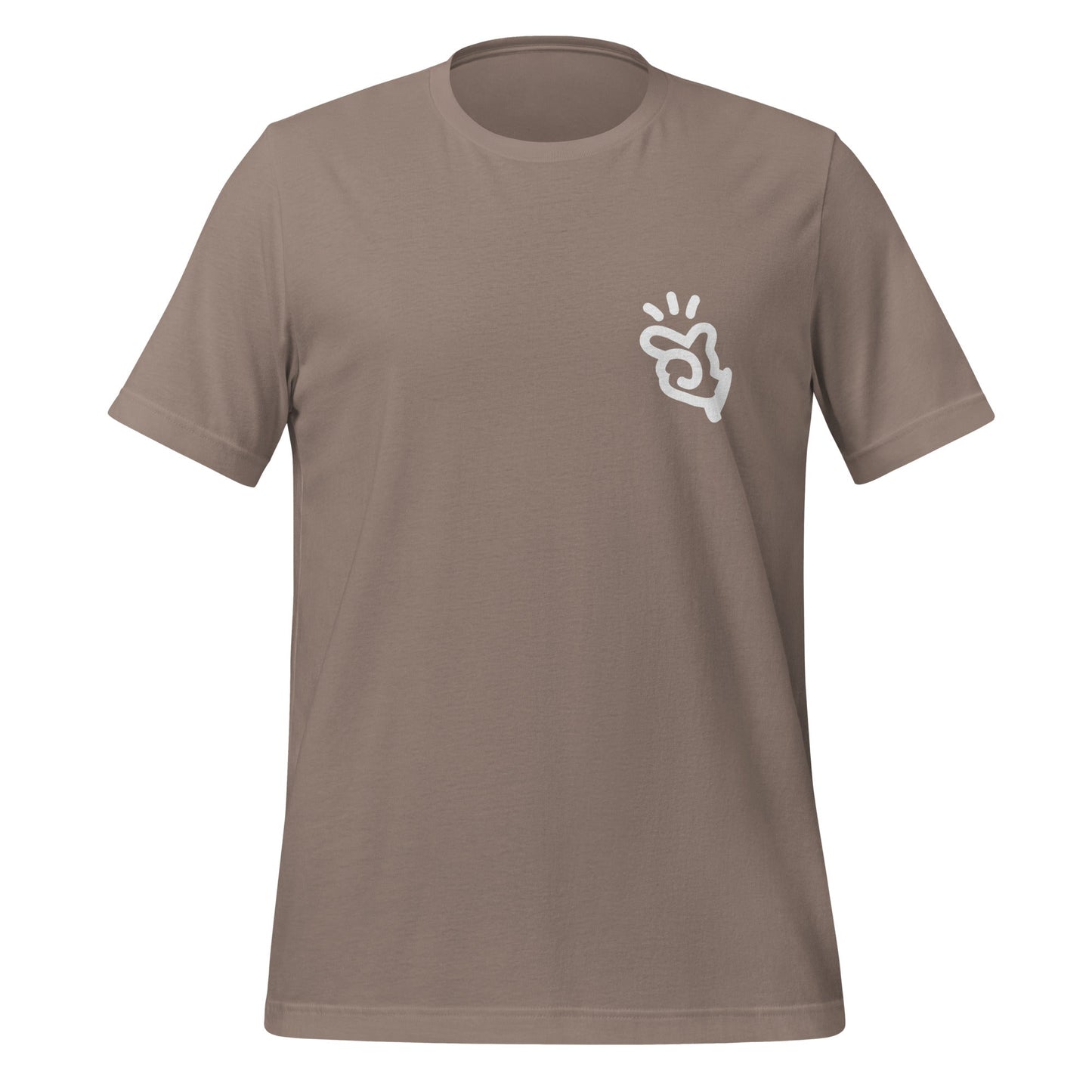 Product mockup photo of the Manus T Shirt 3 (unisex) Pebble / M.