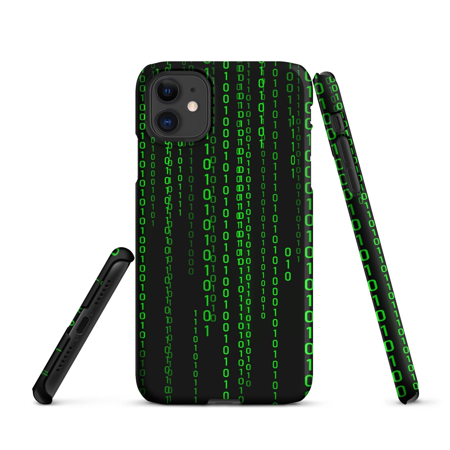 Image of the Matrix Falling Binary Snap Case for iPhone iPhone 11.