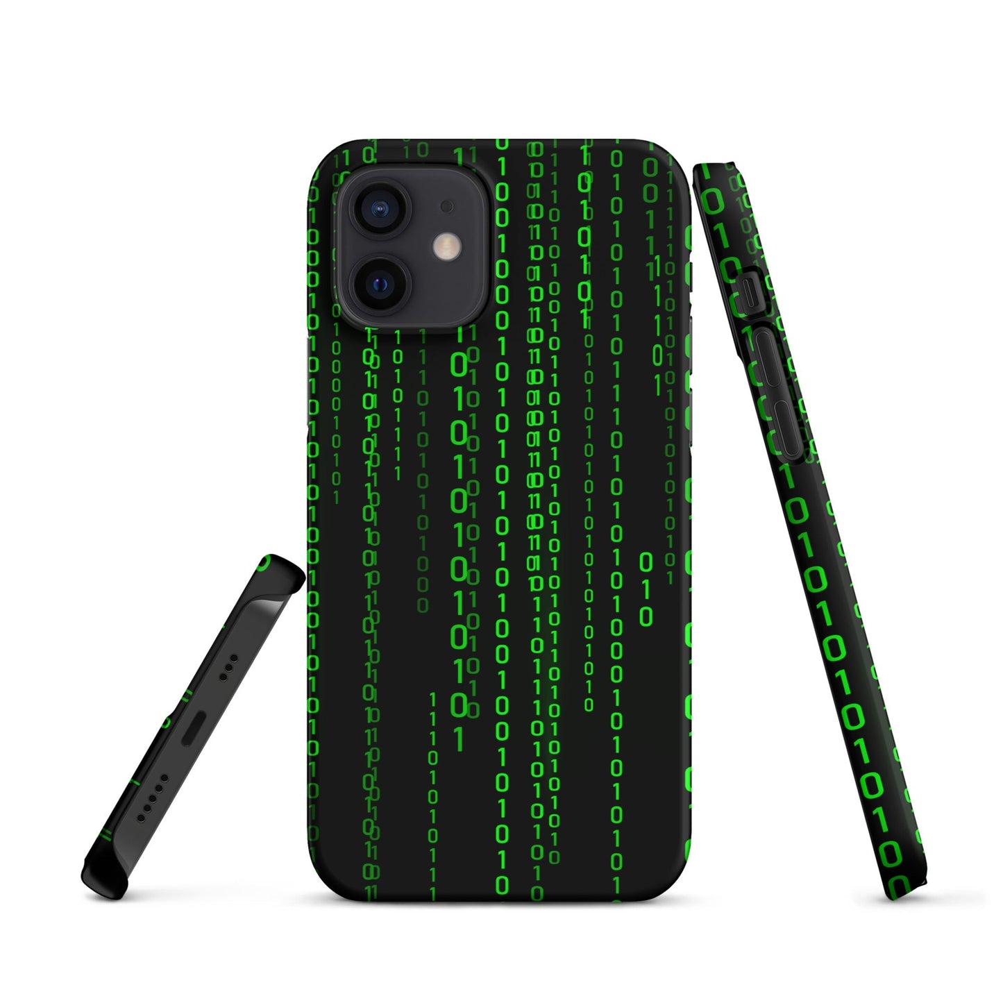 Image of the Matrix Falling Binary Snap Case for iPhone iPhone 12.