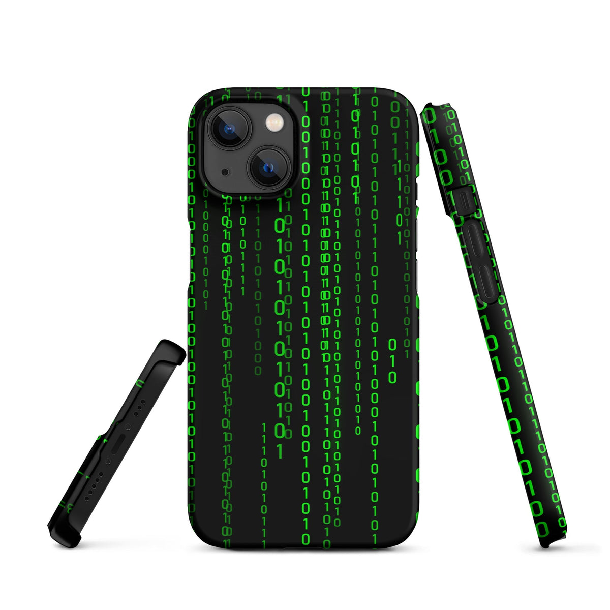 Image of the Matrix Falling Binary Snap Case for iPhone iPhone 13.
