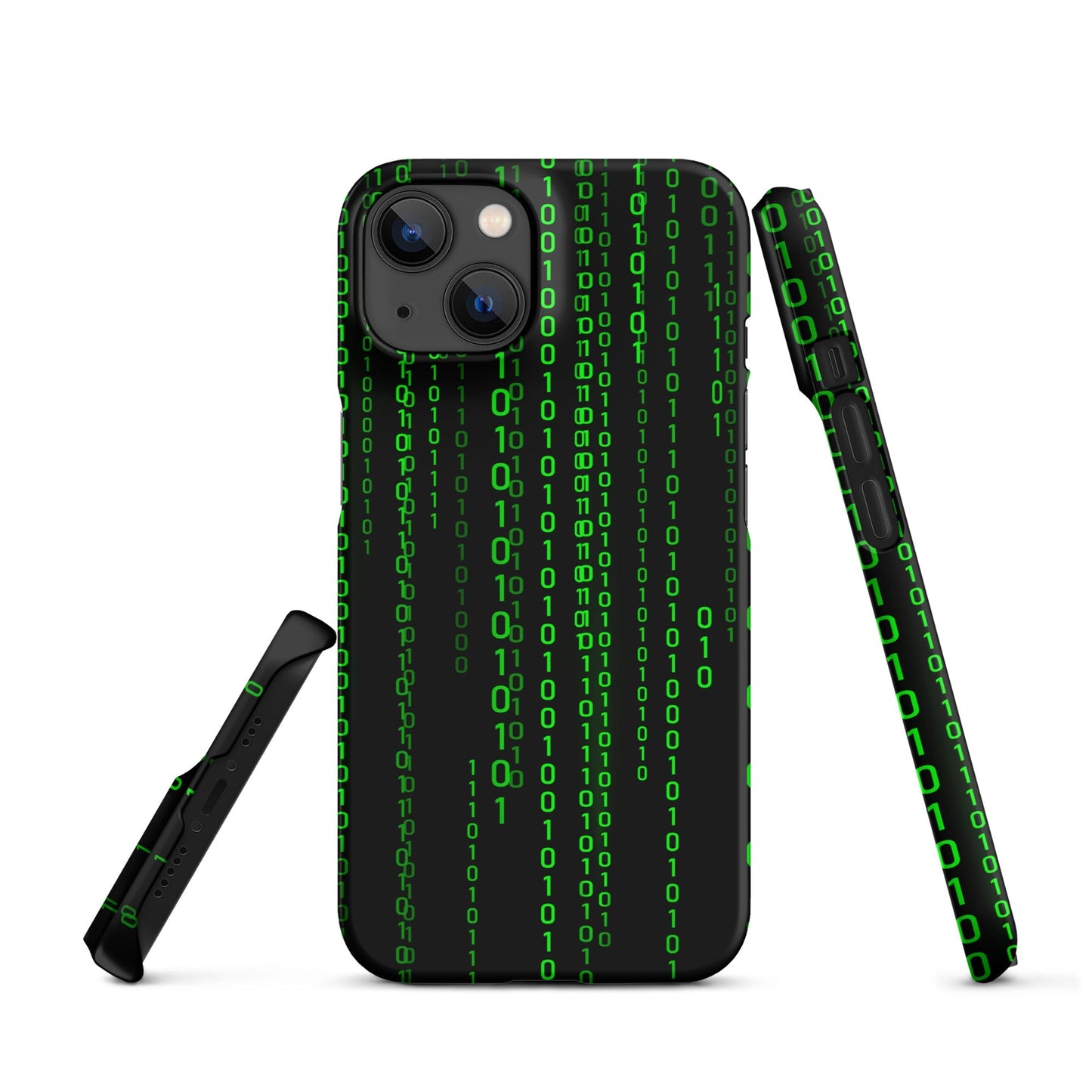 Image of the Matrix Falling Binary Snap Case for iPhone iPhone 14.