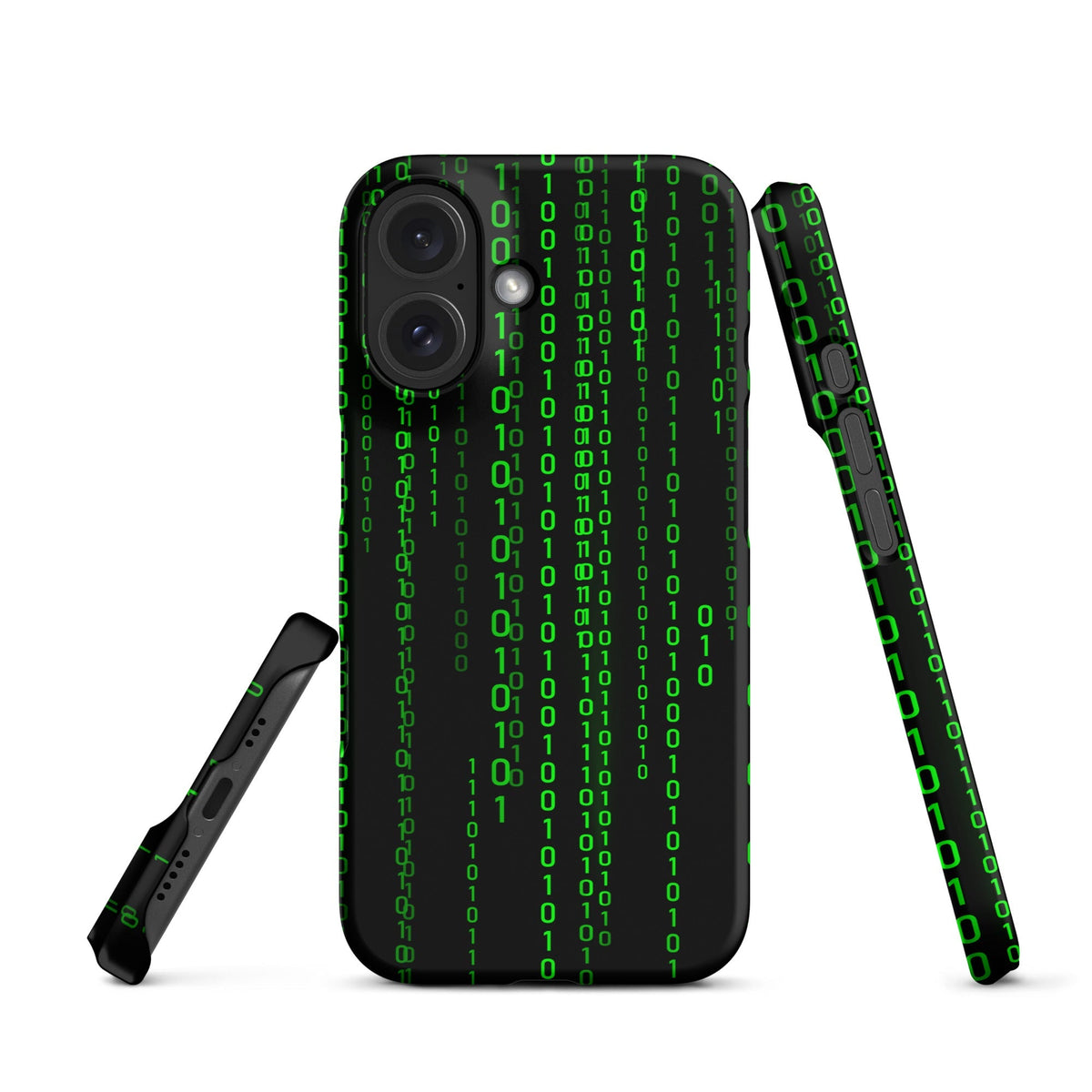 Image of the Matrix Falling Binary Snap Case for iPhone iPhone 16.