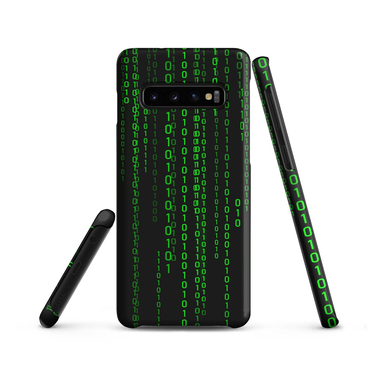 Image of the Matrix Falling Binary Snap Case for Samsung Samsung Galaxy S10.