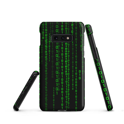 Image of the Matrix Falling Binary Snap Case for Samsung Samsung Galaxy S10e.