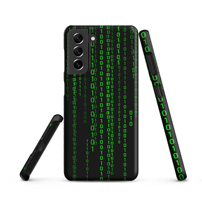 Image of the Matrix Falling Binary Snap Case for Samsung Samsung Galaxy S21.