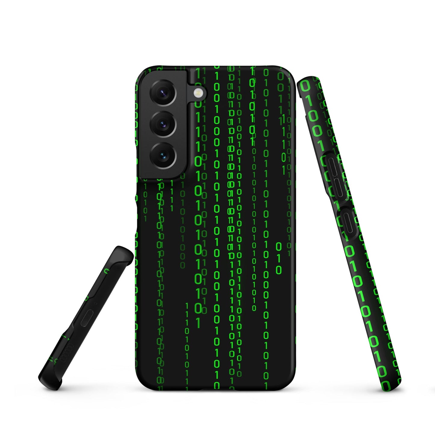 Image of the Matrix Falling Binary Snap Case for Samsung Samsung Galaxy S22.