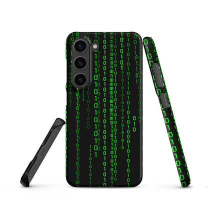 Image of the Matrix Falling Binary Snap Case for Samsung Samsung Galaxy S23.