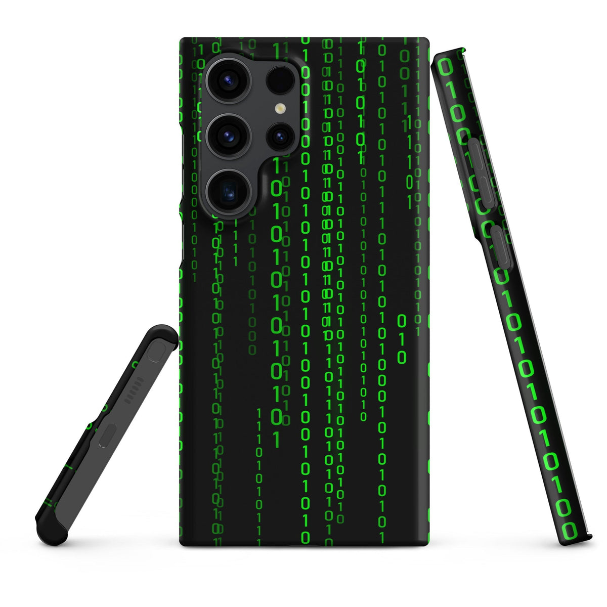 Image of the Matrix Falling Binary Snap Case for Samsung Samsung Galaxy S23 Ultra.