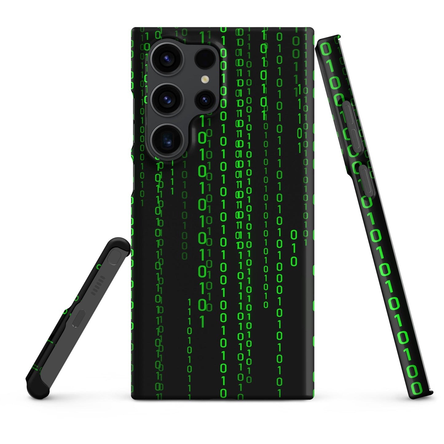 Image of the Matrix Falling Binary Snap Case for Samsung Samsung Galaxy S23 Ultra.