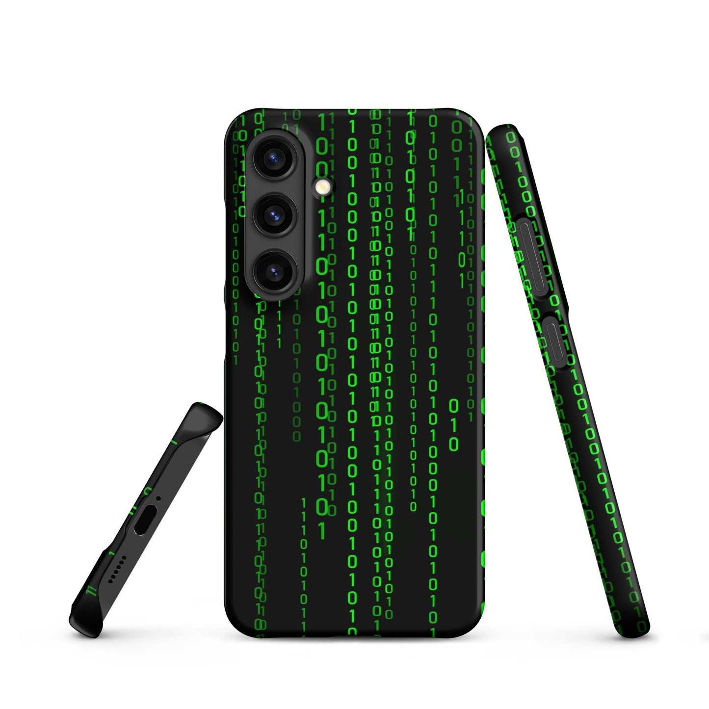 Image of the Matrix Falling Binary Snap Case for Samsung Samsung Galaxy S24.