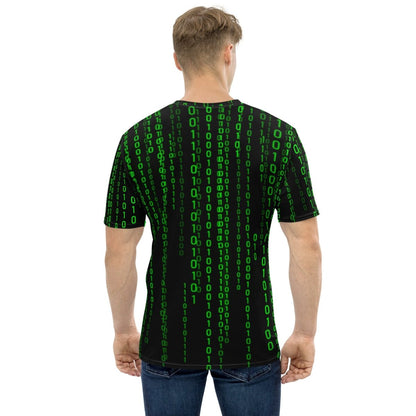 Image of the Matrix Falling Binary T-Shirt (men).