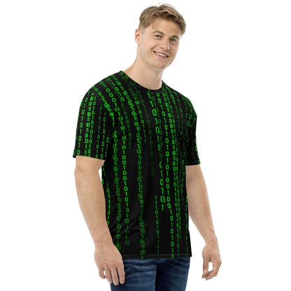 Image of the Matrix Falling Binary T-Shirt (men).