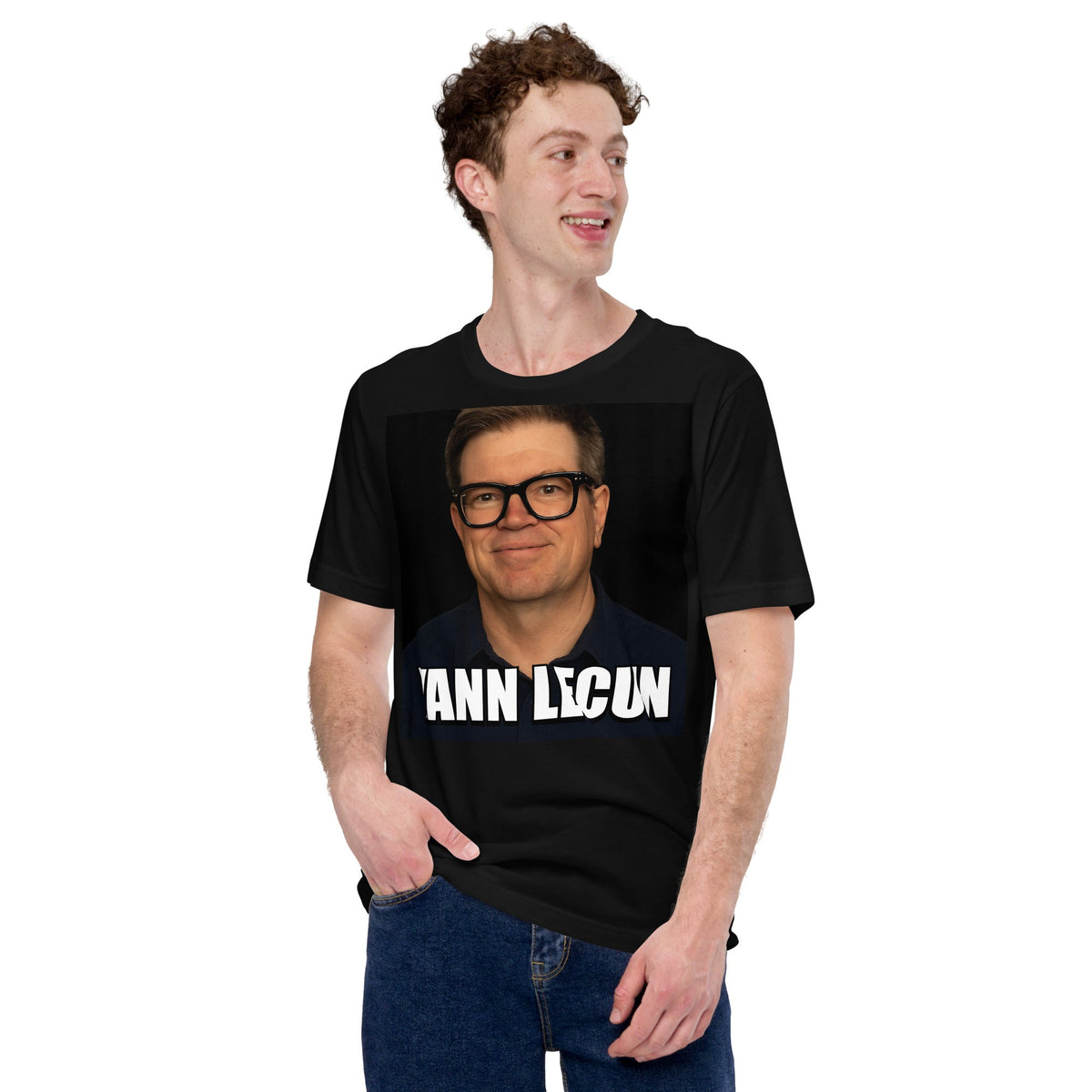 Image of the Meme Portrait of Yann LeCun T-Shirt (unisex).