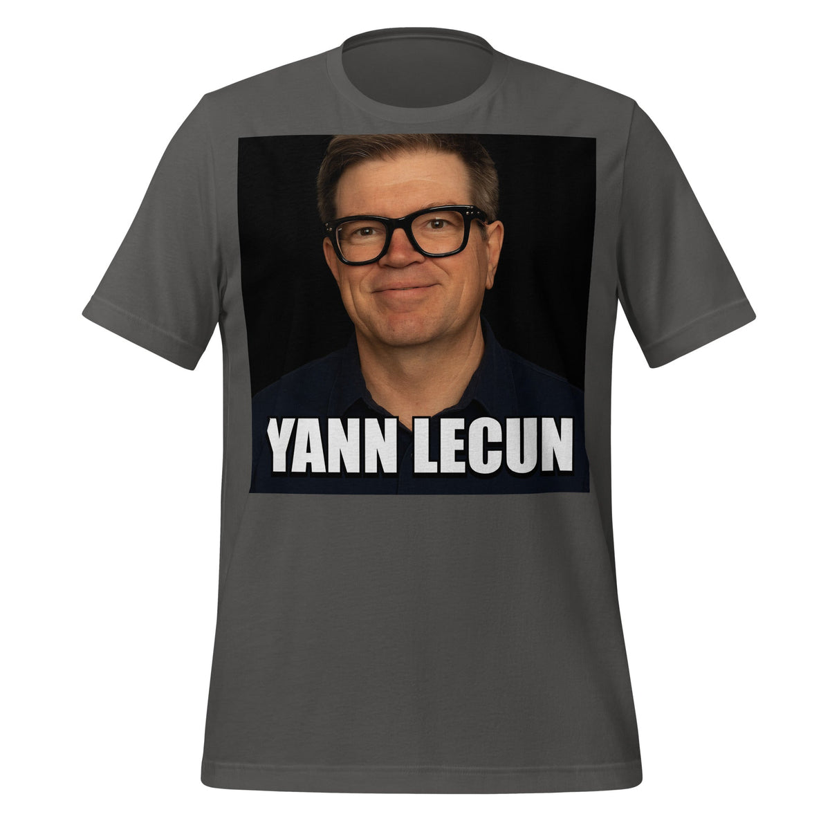 Image of the Meme Portrait of Yann LeCun T-Shirt (unisex) Asphalt / S.